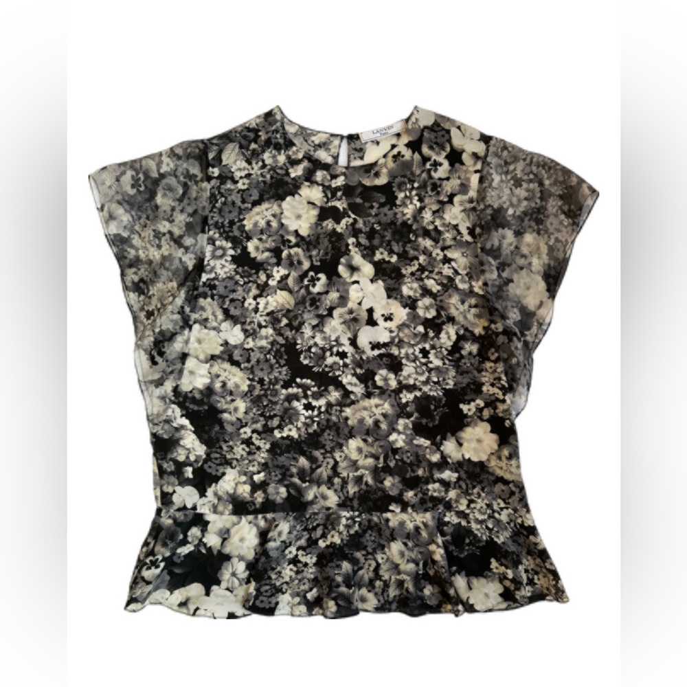 Lanvin Floral Silk Top